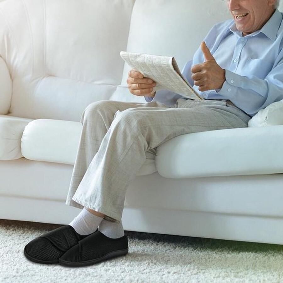 Diabetische Schoenen Verstelbaar Orthopedische Wandelschoenen Extra Brede Pasvorm Oedeem Gezwollen Schoenen Voor Plantaire Fasciitis Duurzaam Polyester Comfortschoenen
