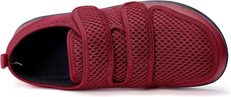 Diabetische Slippers 40 EU Rood Verstelbaar Comfortabel voor Senioren ShopVlot