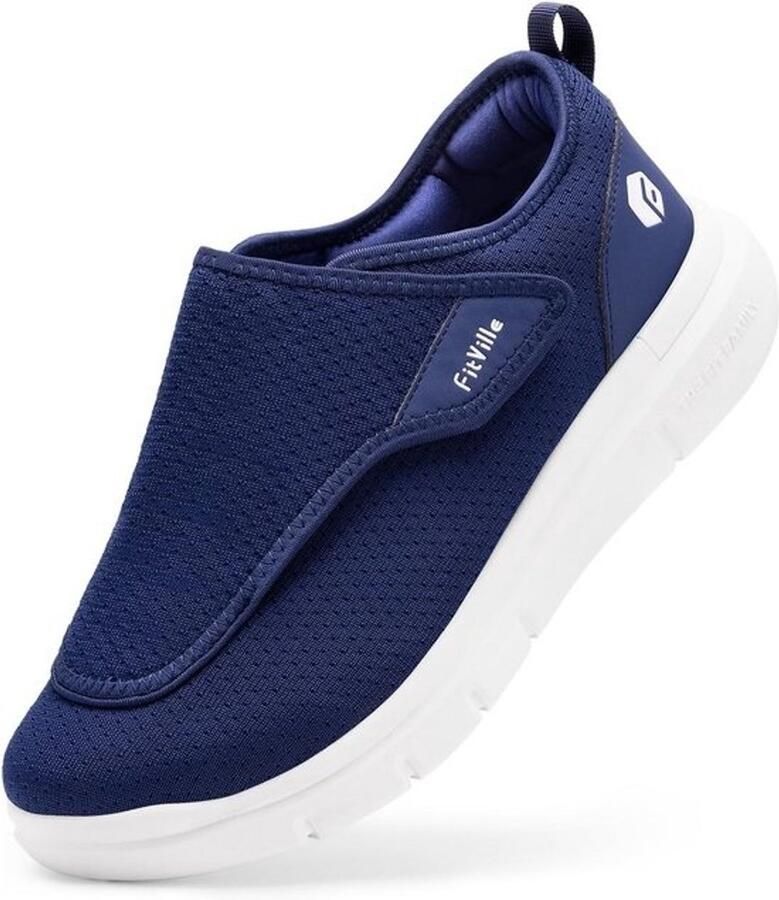 Diabetische Slippers Heren Extra Wijd met Klittenband voor Puffy Voeten