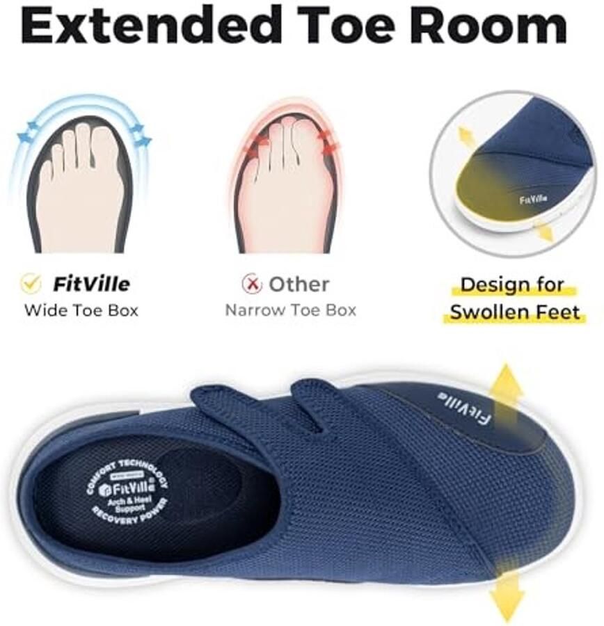 Diabetische Slippers voor Heren Extra Breed en Comfortabel