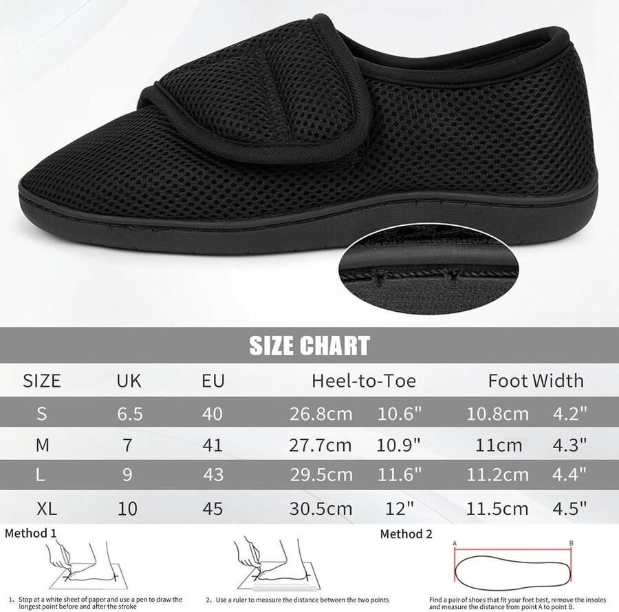 Diabetische Wandelschoenen voor nen en Orthopedische Schoenen met Extra Brede Pasvorm Ideaal voor Plantenfascitis en Oedeem