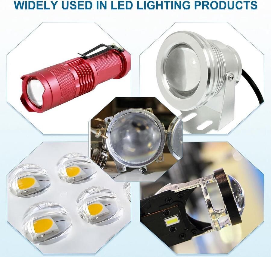 Diameter 52 mm platte lens 2 stuks hoogte 18 mm borosilicaatglas hoge led optische lens convex condensor met rand voor zaklamp auto fiets transparant 2 5 mm
