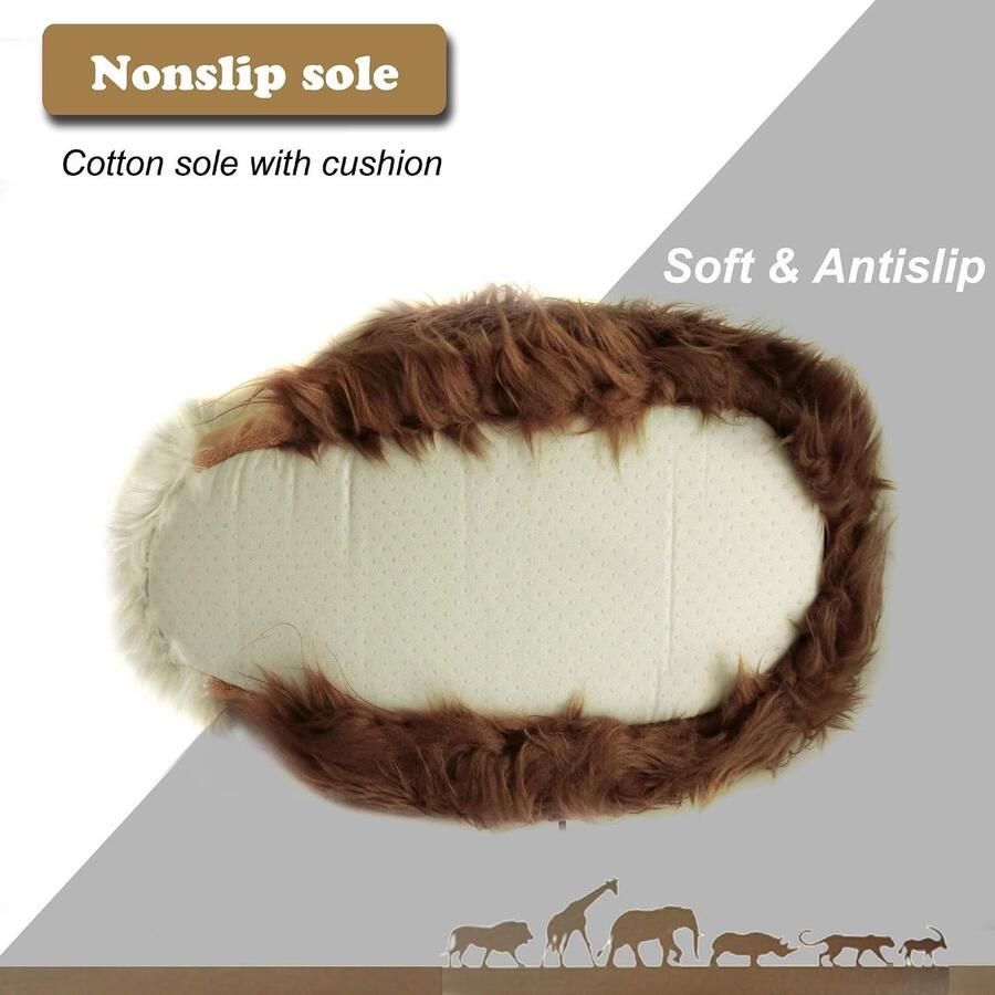 Dieren huisschoenen heren pluche pantoffels kostuums tijger huisschoenen Leeuw 37 40