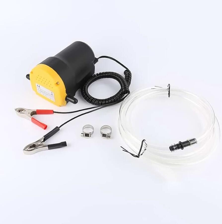 Dieselpomp met slang 12v 60W oliepomp elektrisch voor motorolie en dieselolie 12V olie afzuigpomp brandstofpomp voor motoren voor vrachtwagens auto's quads en andere 12v voertuigen