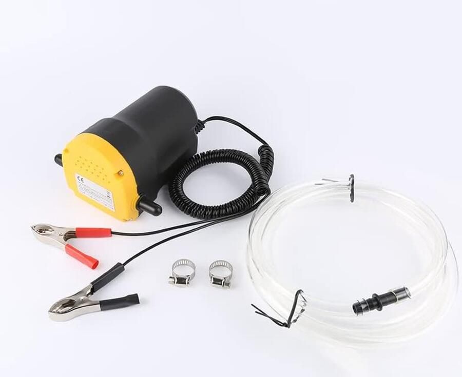 Dieselpomp met slang 12v 60W oliepomp elektrisch voor motorolie en dieselolie 12V olie afzuigpomp brandstofpomp voor motoren voor vrachtwagens auto's quads en andere 12v voertuigen