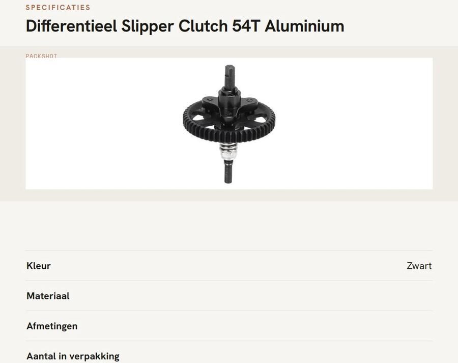Differentieel Slipper Clutch 54T Gehard Staal Geschikt voor Slash 4x4 Laag Geluidsniveau Eenvoudig te Installeren Slijtvast en Duurzaam Slipkoppeling