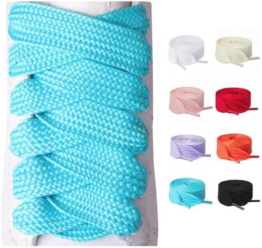 Dikke brede schoenveters voor sneakers en laarzen 2 paar atletische veters in verschillende kleuren