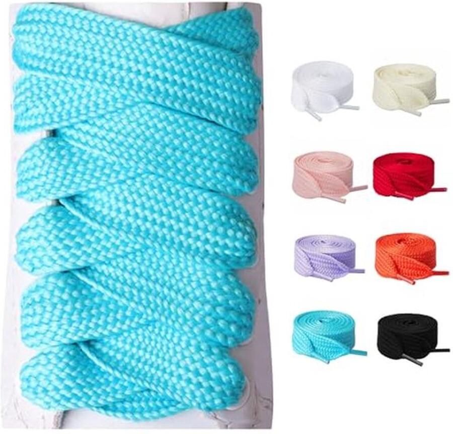 Dikke brede schoenveters voor sneakers en laarzen 2 paar atletische veters in verschillende kleuren