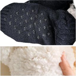 Comfortabele Dikke Fleece Gevoerde Slippers voor nen en Antislip Sokken voor Winter Thuis Yoga en Sport