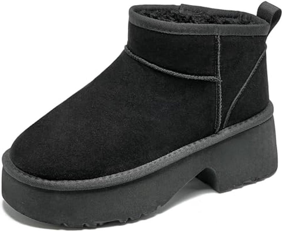 Dikke Hak Enkellaarzen voor Dames Winter Warme Gewatteerde Laarzen GR.36