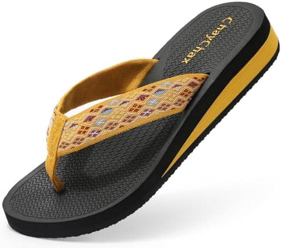 Dikke Hak Teenslippers voor Dames Lichtgewicht en Comfortabel voor Vrijetijd en Strand