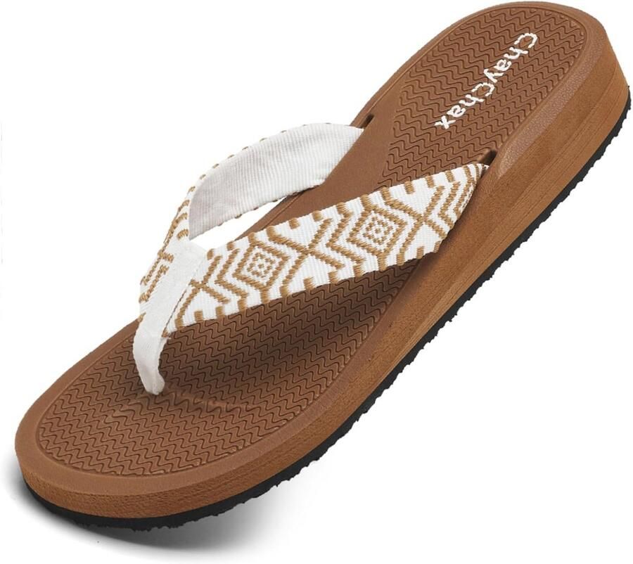 Dikke Hak Teenslippers voor Dames Lichtgewicht en Comfortabele Vrijetijdssandalen voor Strand