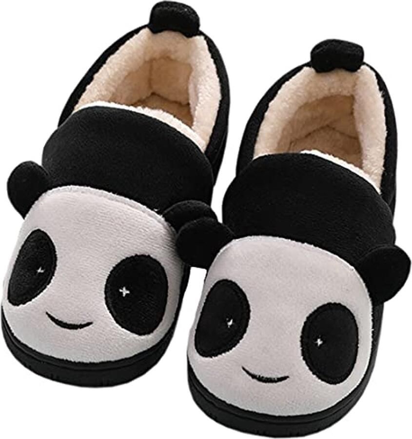 Dikke Pluche Kinderslippers voor en
