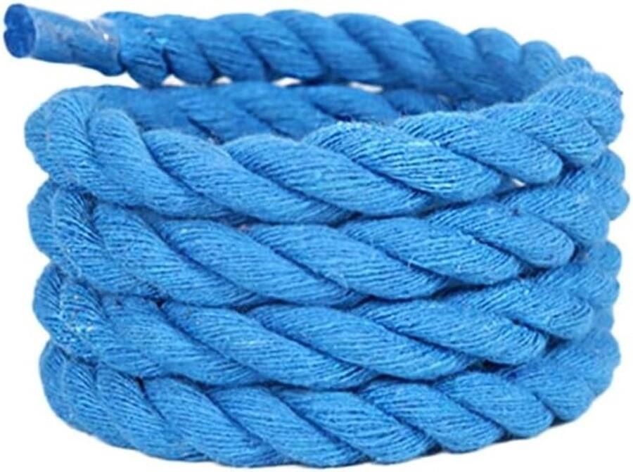 Dikke Ronde Veters van 8 mm voor DIY Projecten Katoenen Veters voor Sportschoenen Sneakers en Hardloopschoenen in Zee Blauw Lengte