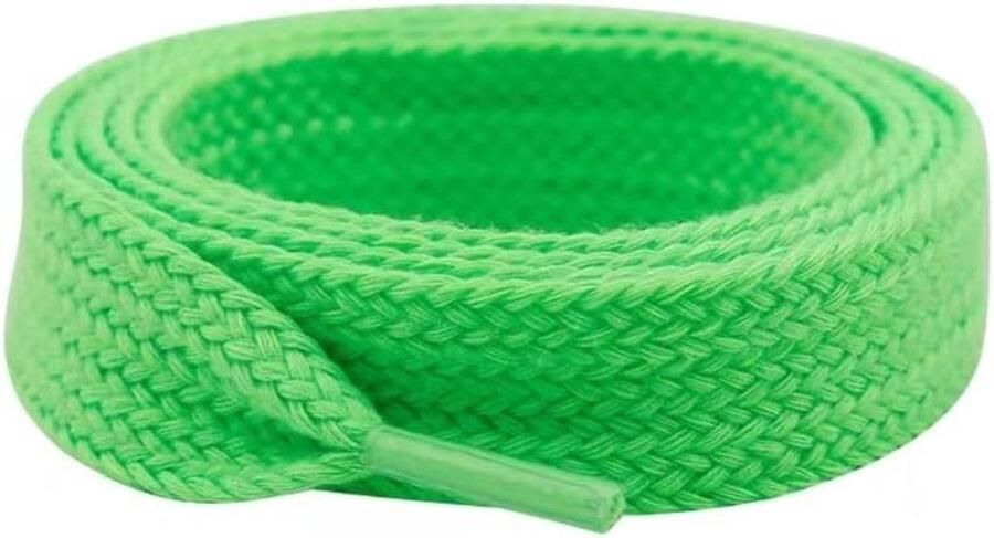 Dikke Schoenveters Platte Koorden Schoenen Personaliseren Sterk en Duurzaam Groen