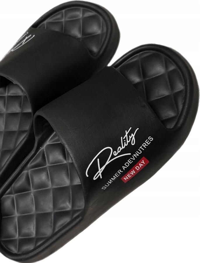 Dikom Heren Slippers Zwart EVA