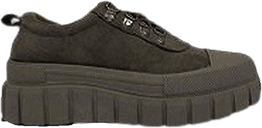 Dilena fashion sneakers low suedine groen