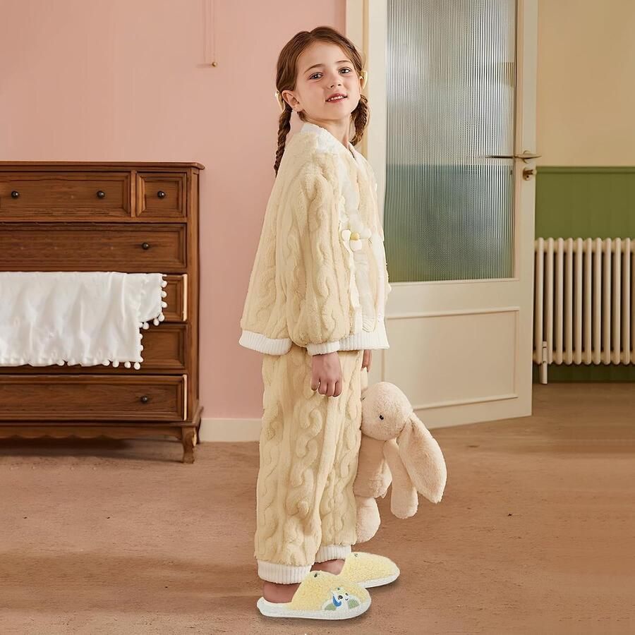 Dinosaurus Slippers voor Kinderen met Geheugenfoam en Pluche Warm en Antislip voor Binnengebruik