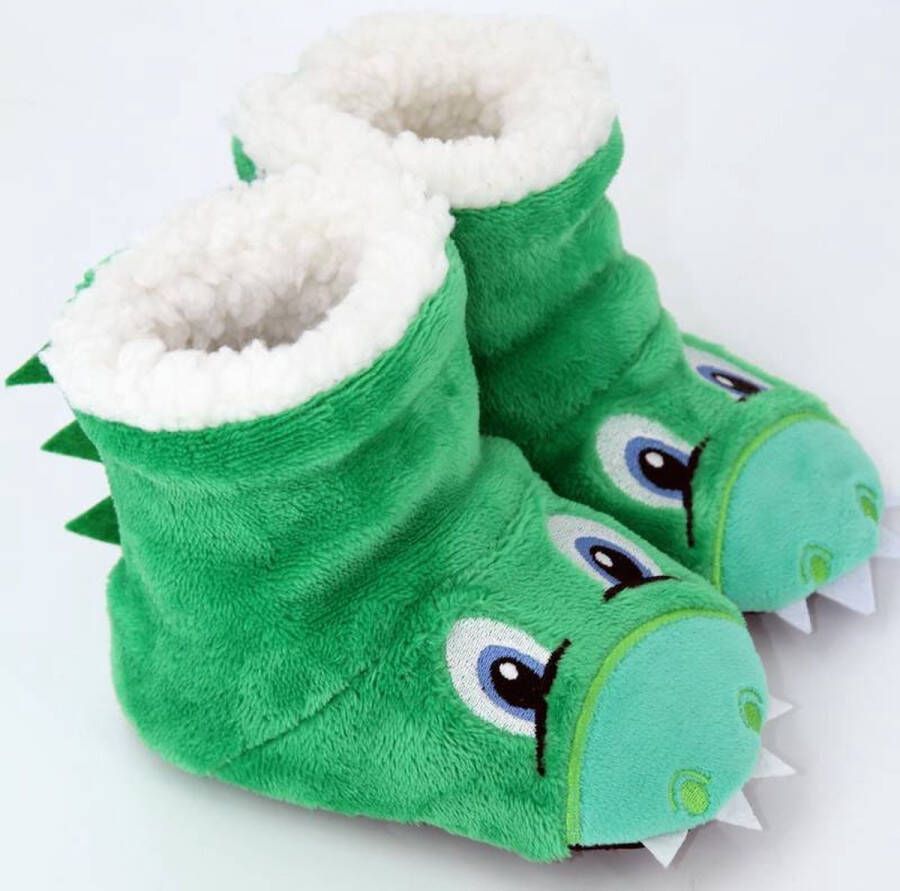 Dinosaurus sloffen pantoffels antislip fleece