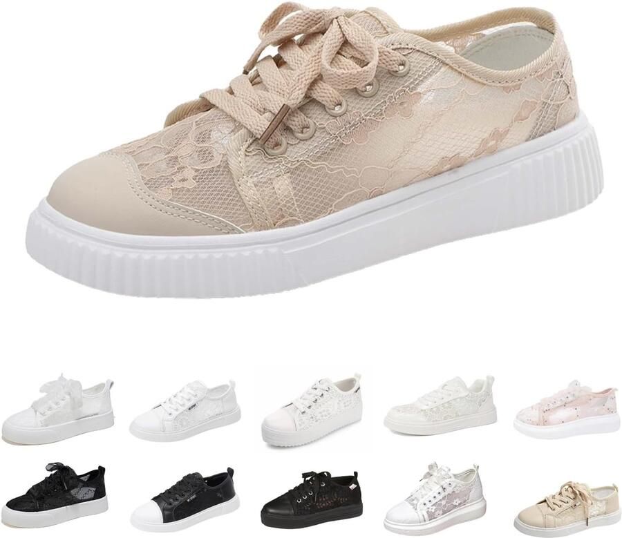 Dirndlschoenen voor dames klederdrachtschoenen platte kant dirndlschoenen Oktoberfest sneakers voor jurk bruid bruiloftsschoenen klederdrachtschoenen lichte comfortabele stoffen schoenen - Foto 2