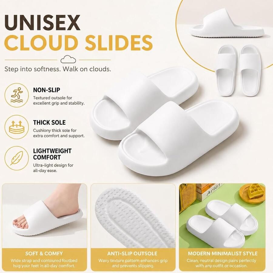 Douche Slippers Huis Binnen Buiten Glijbanen Sneldrogend Antislip Slaapkamer Sandalen Comfort Lichtgewicht