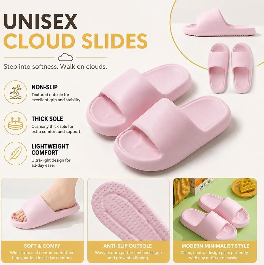 Douche Slippers Huis Binnen Buiten Glijbanen Sneldrogend Antislip Slaapkamer Sandalen Comfort Lichtgewicht
