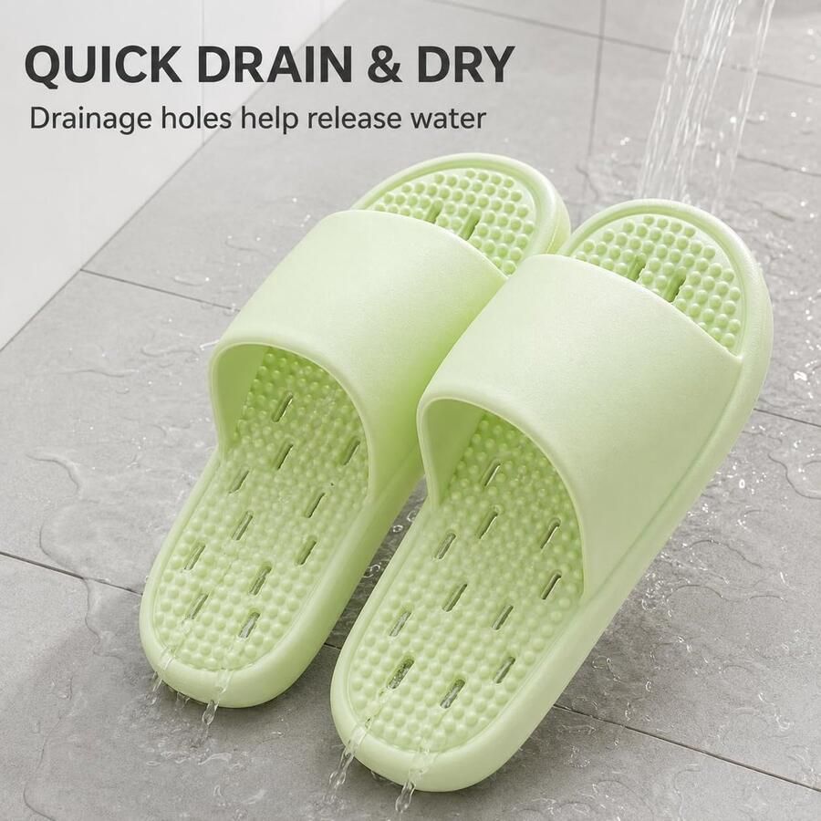 Doucheslippers met gaten antislip pantoffels voor binnen en buiten en lichtgewicht comfortabel sneldrogend