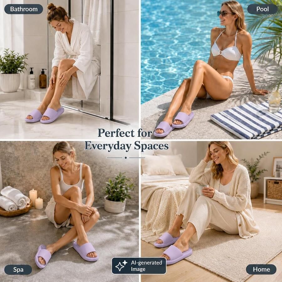 Doucheslippers met gaten antislip pantoffels voor binnen en buiten en lichtgewicht comfortabel sneldrogend