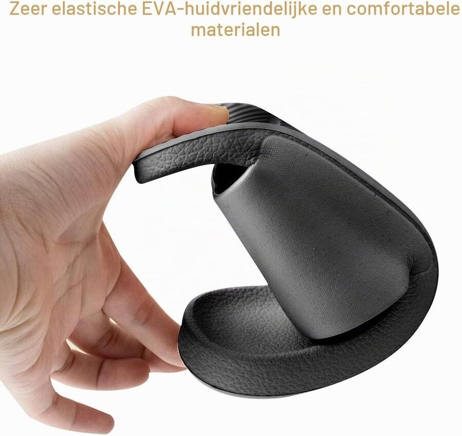 Doucheslippers Zwart 36 37 EU Antislip EVA Sandalen Voor en