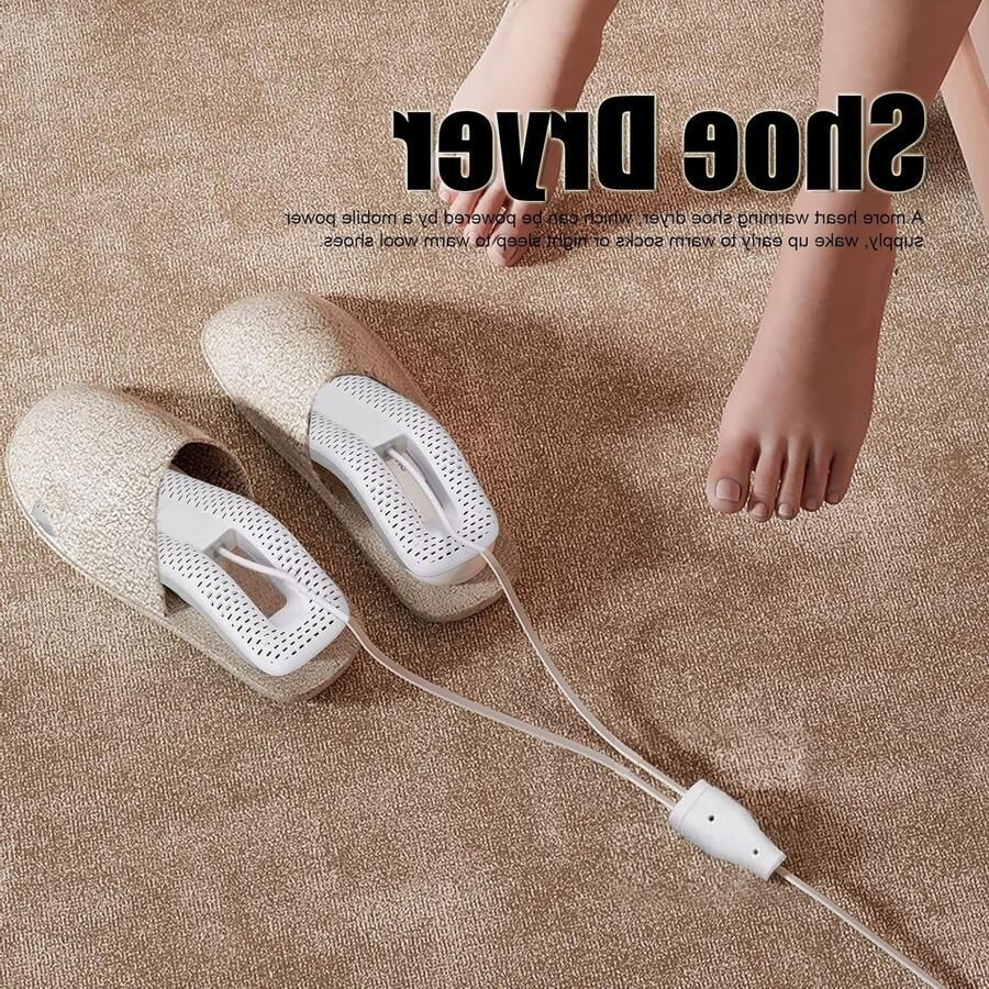 Draagbare Elektrische Schoenendroger met Snelle Droogfunctie en Evenwichtige Verwarming voor Schoenen Laarzen Handschoenen en Sokken in de Winter en Regenachtige Dagen