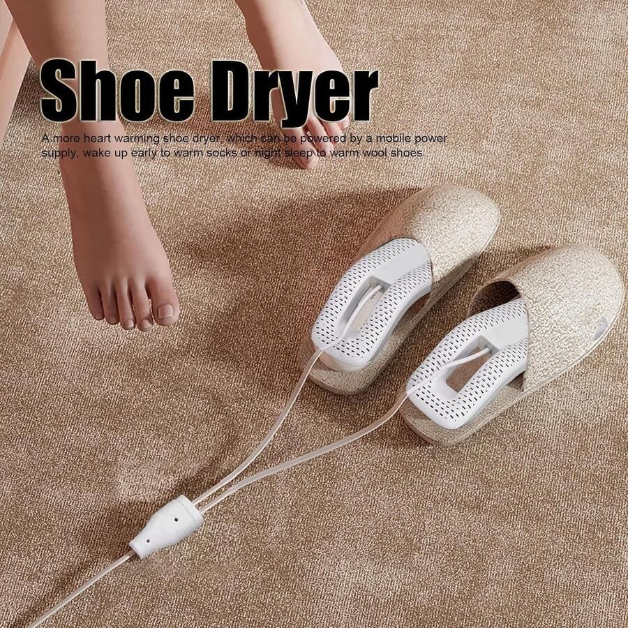 Draagbare Elektrische Schoenendroger met Snelle Droogfunctie en Evenwichtige Verwarming voor Schoenen Laarzen Handschoenen en Sokken in de Winter en Regenachtige Dagen