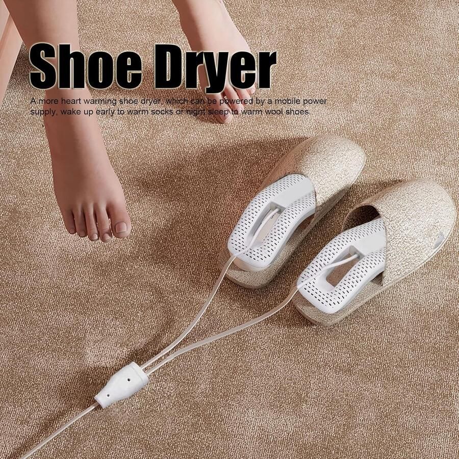 Draagbare Elektrische Schoenendroger met Snelle Droogfunctie en Gebalanceerde Verwarming voor Schoenen Laarzen Handschoenen en Sokken in de Winter en Regenachtige Dagen