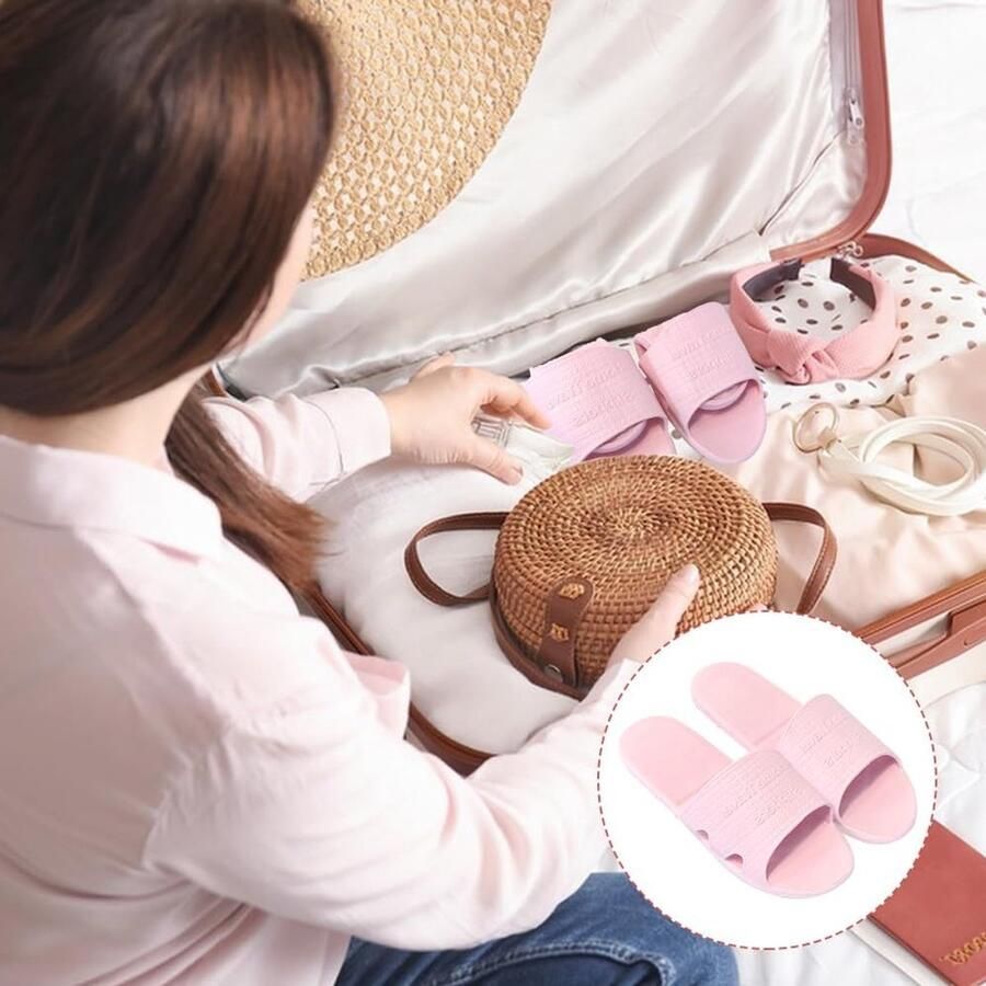 Draagbare en Vouwbare Badslippers Antislip voor Thuis Binnen en Buiten Comfortabel en Lichtgewicht