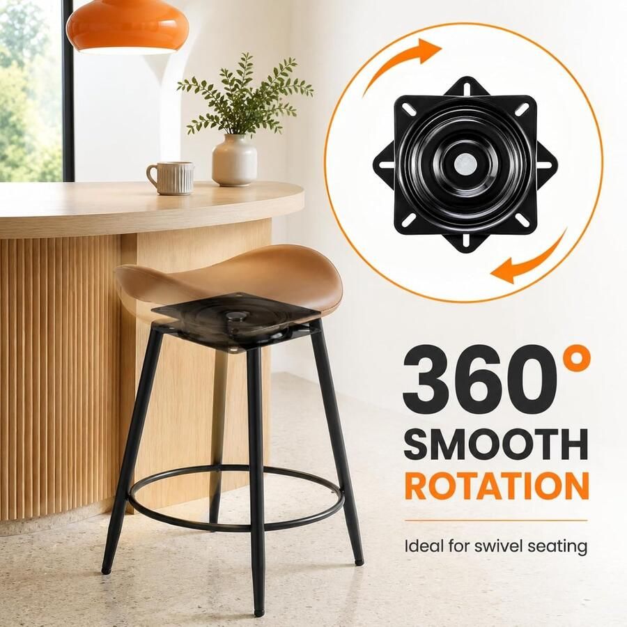 Draaibeslag voor zware belasting 360° zitting draaiplaat vierkante draaiplaat stalen kogellagers meubel kogellagers draaiplateau voor stoel kruk boekenkast tafel