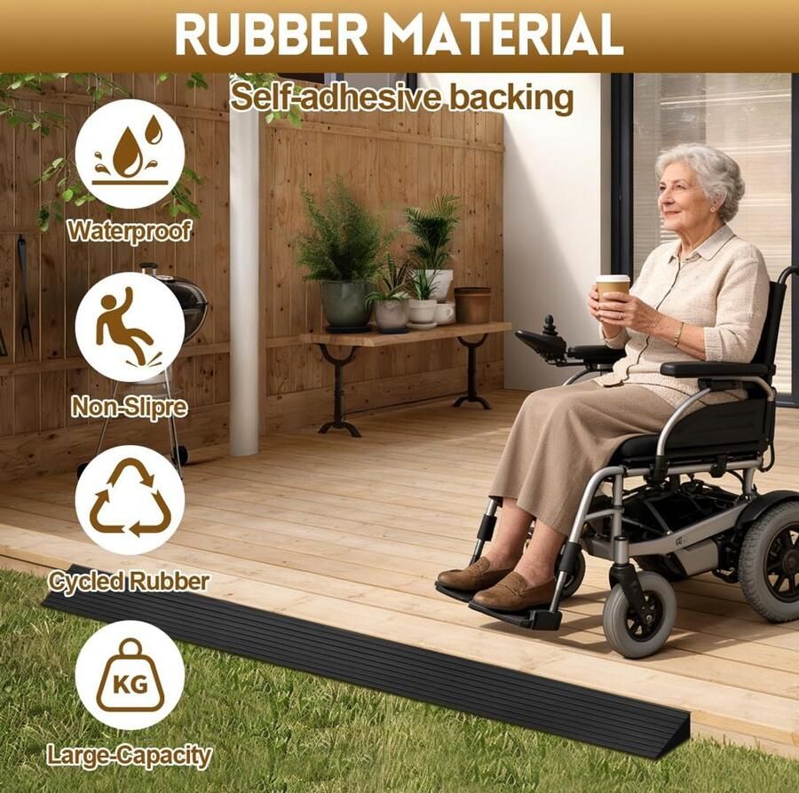 Drempelhelling zuigrobot antislip oppervlak oprijplaat zuigrobot voor robotstofzuiger kinderwagen rollator of e-scooter (zwart 90 x 6 x