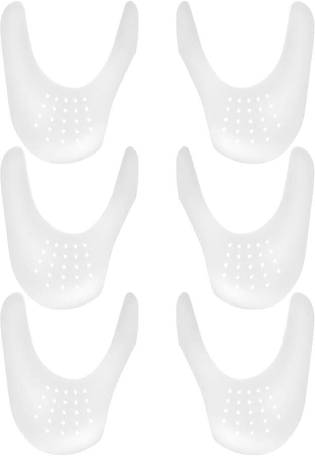 Drie paar bescherming voor schoenen anti-kreuk bescherming voor sneakers voorkomt vouwen en beschadigingen ideaal voor sportschoenen en casual schoenen wit
