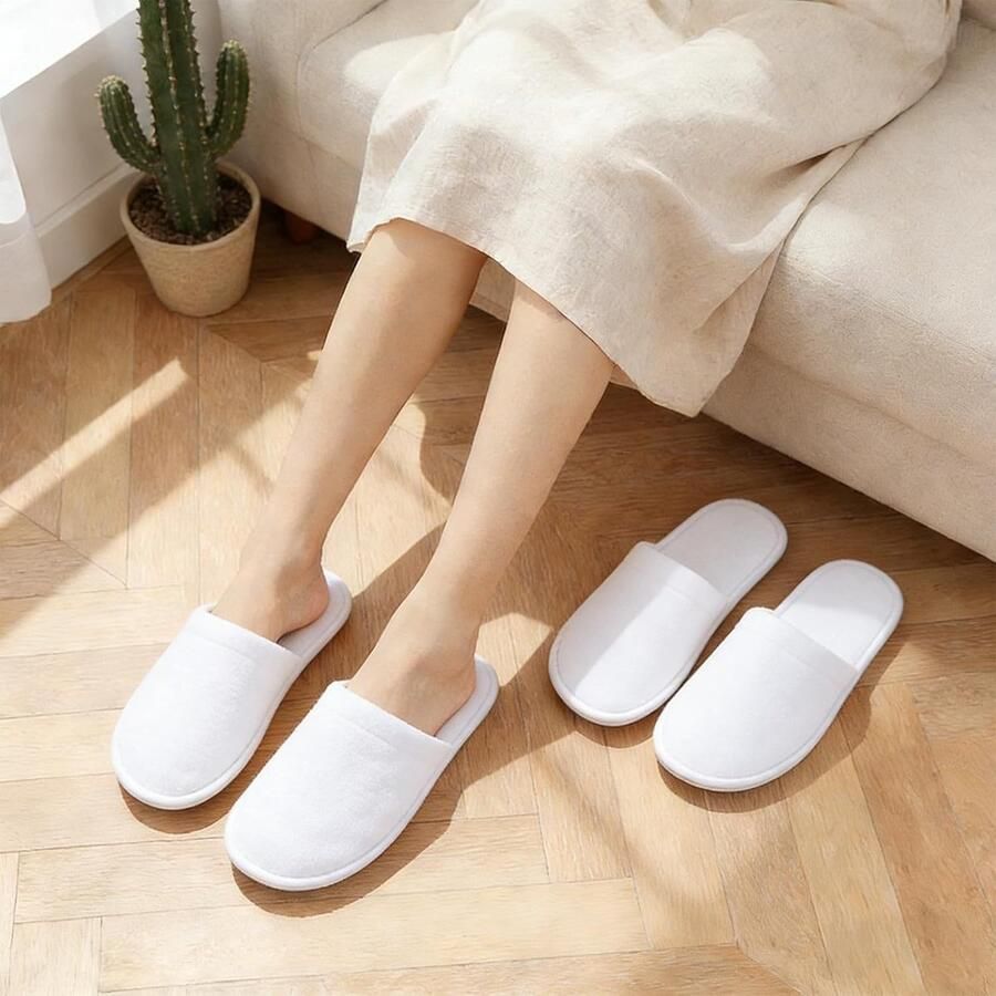 Comfortabele wegwerpslippers zonder slip perfect voor reizen spa sauna en thuisgebruik 3 paar