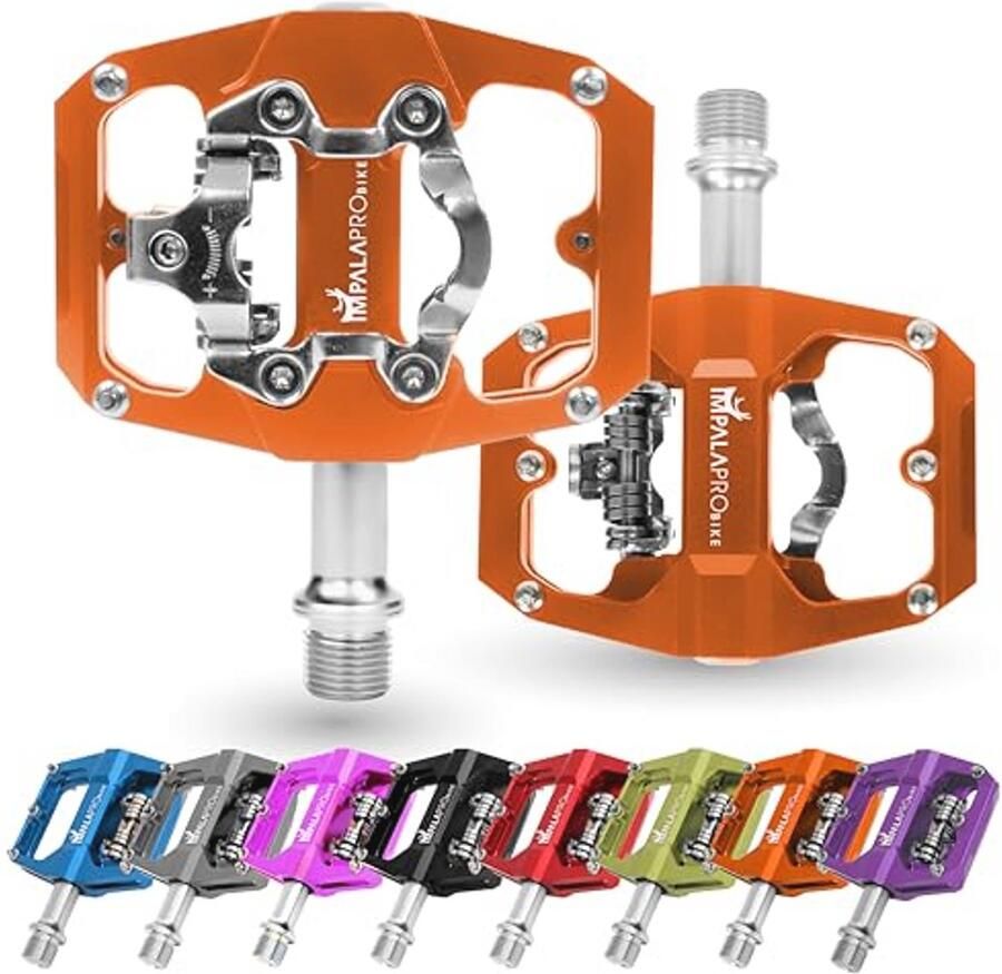 Dubbele Functie Fiets Pedalen Flat Pedalen en SPD Pedalen