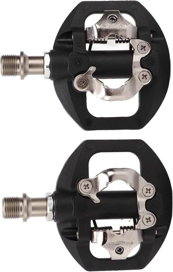 Dubbelzijdige Fietspedalen Klikpedalen Mountainbike Fietsen Veelzijdig Zijdig Ontwerp Standaard 14mm Zwart