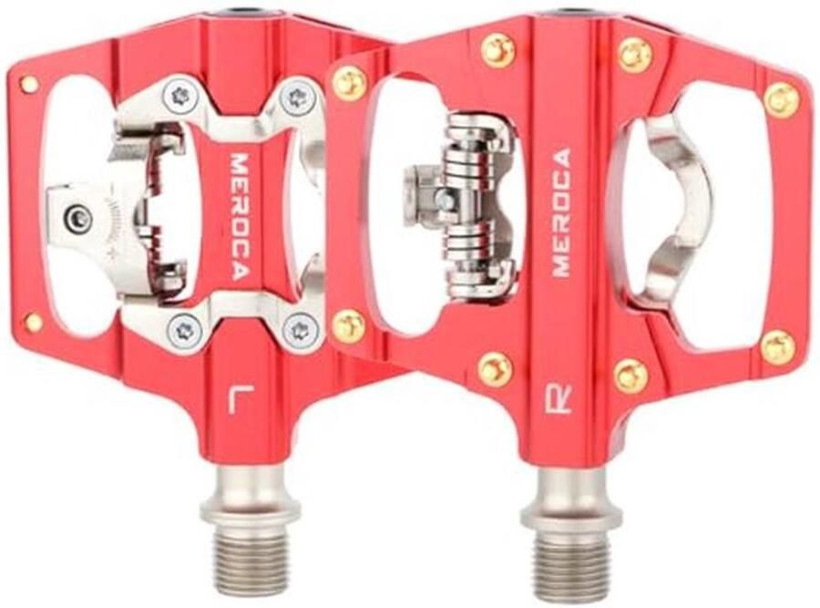 Dubbelzijdige SPD Pedalen voor Mountainbike en Racefiets Clip in Flat & Clipless Aluminium (9 16 inch)