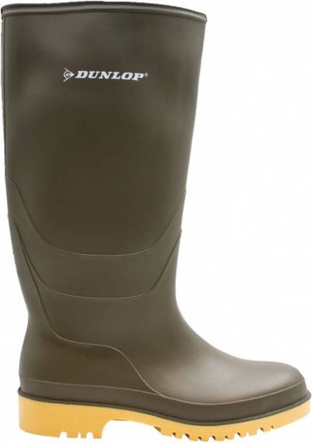 Dunlop Rubberen regenlaarzen merk en kleur groen 100% waterdicht