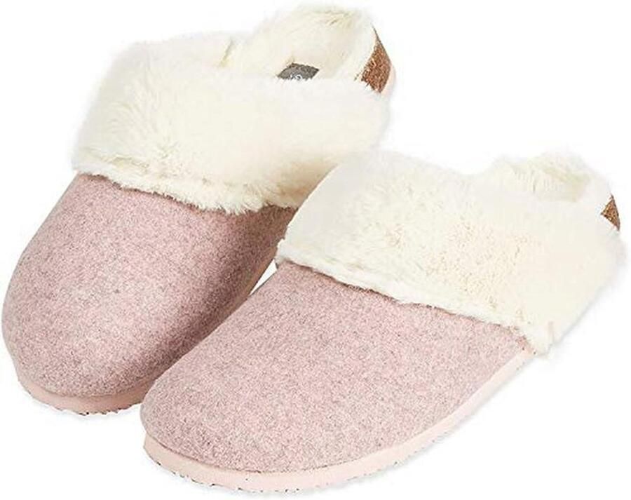 Dunlop Slippers Vrouwen Fluffy Mule Slippers voor Dames