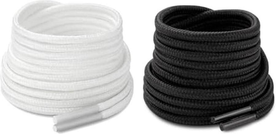 Dunne ronde veters 4 mm voor werkschoenen en wandelschoenen
