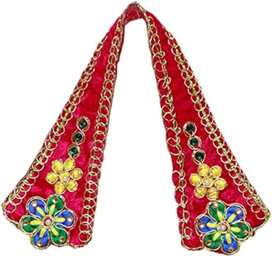 Durga Devi MATA Dress poshak vastra Cloth lehanga Chunari Pooja-item voor idoolbeelden voor Indiaas traditioneel festival ((roze)