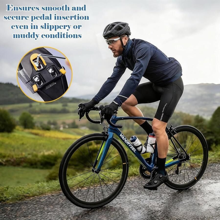 2-Hole Fiets Cleats Set voor Wegfietsen en Mountainbikes Antislip Duurzaam en Comfortabel voor Binnen- en Buitentraining
