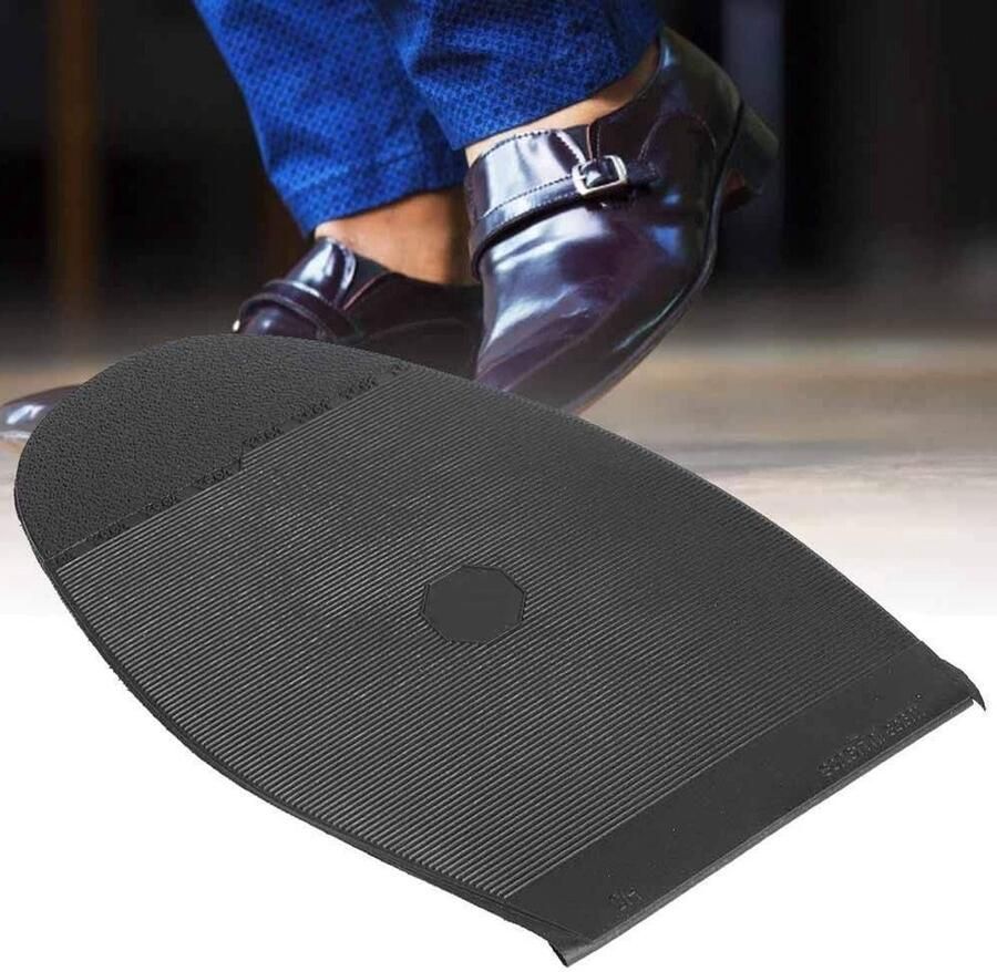 Duurzame handgemaakte leren schoenen met rubberen zool slijtvast en geschikt voor reparatie van leren schoenen (Zwart)