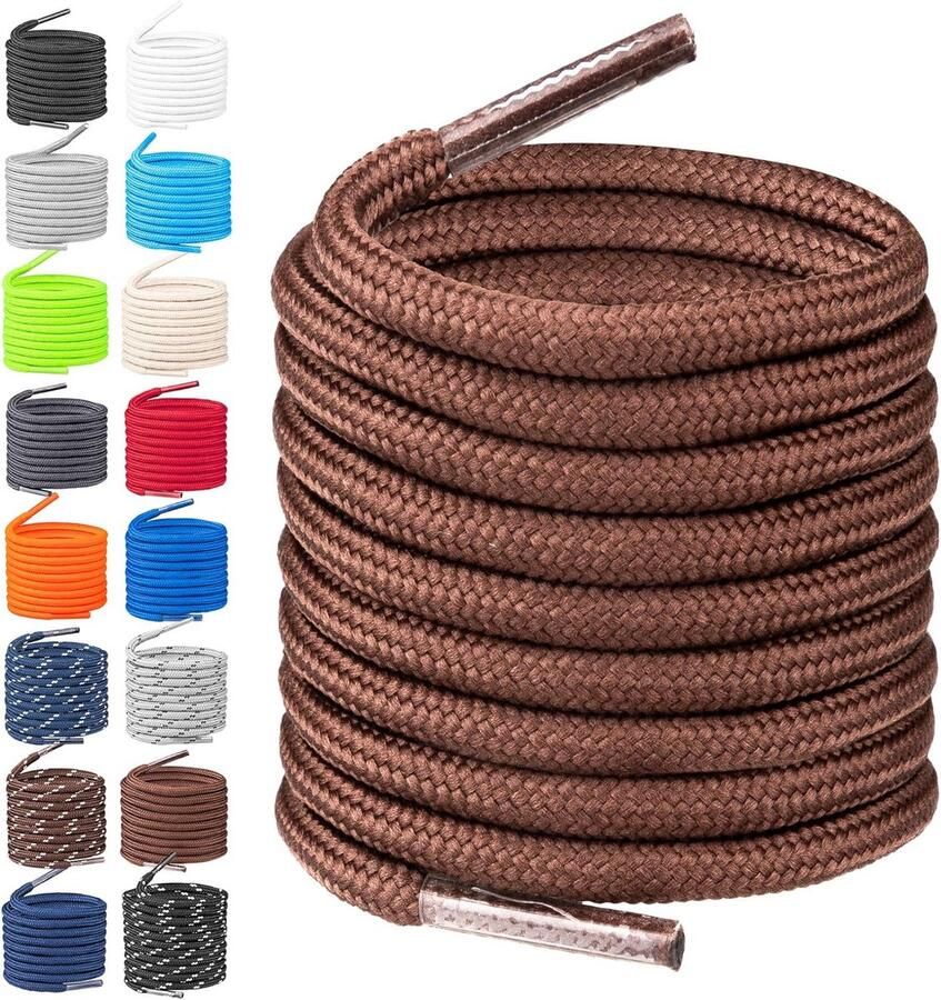 Duurzame Ronde Schoenveters van Polyester Scheurvast en Perfect voor Wandelschoenen