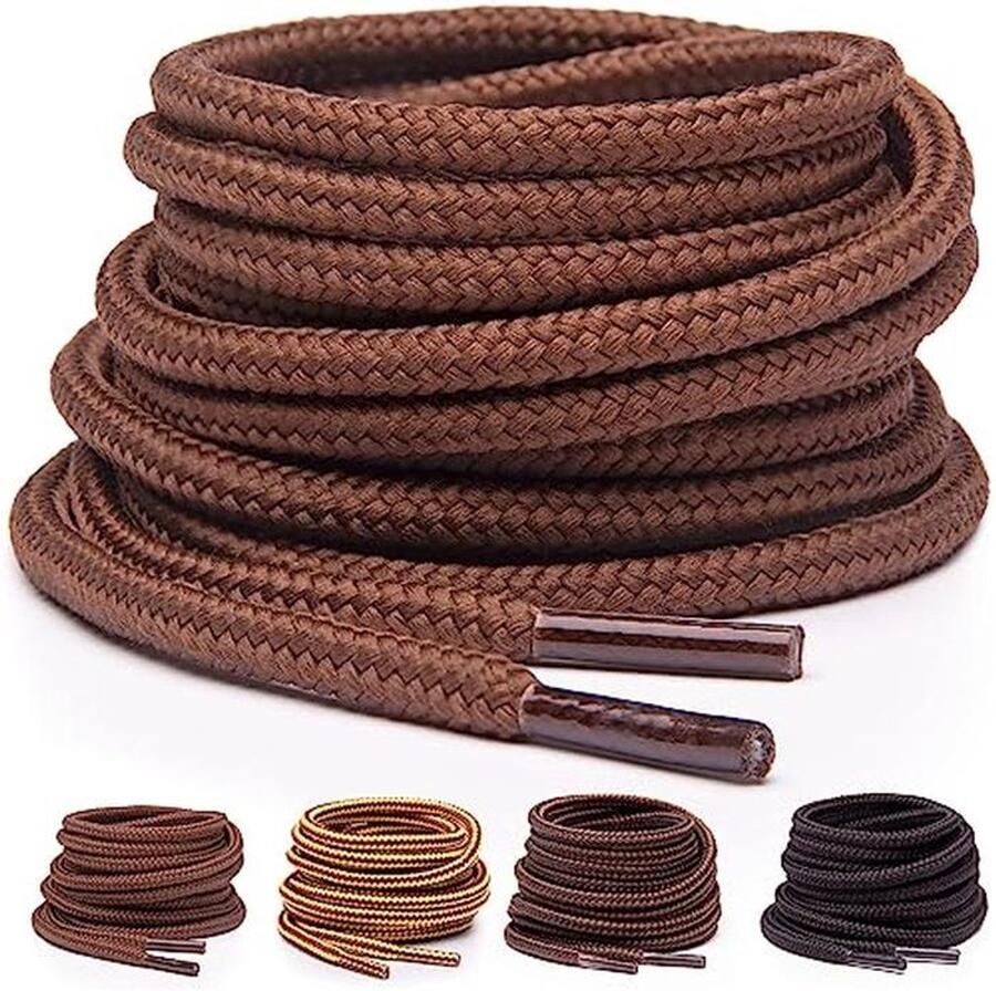 Duurzame Ronde Schoenveters voor Laarzen en Werkschoenen 3 Paar