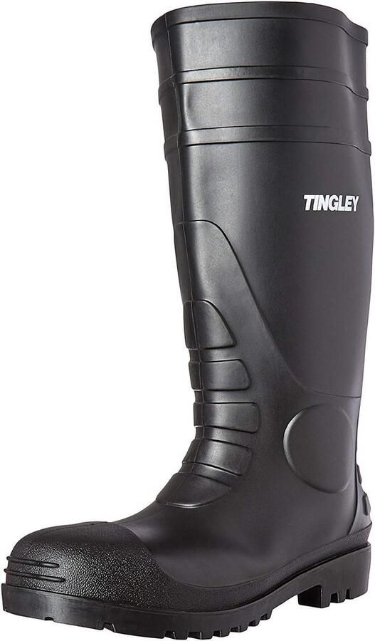 Duurzame Zwarte Kniehoge Werklaarzen voor Landbouw en Tuinieren