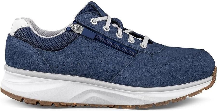 Dynamische Dames Wandelschoen met Suède en Textiel Blauw